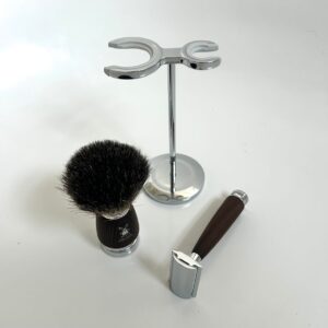WoolfBlades SHAVING SET VIVO 3PC BADGER SAFETY RAZOR PLUM       - Image 3