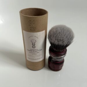 WoolfBlades Hand Crafted Maroon and Wood Brush - Image 1