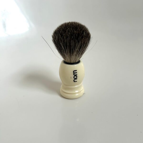 WB-181P27_Muhle NoM Shaving Brush Best Pure Black Badger - Ivory Handle(1)